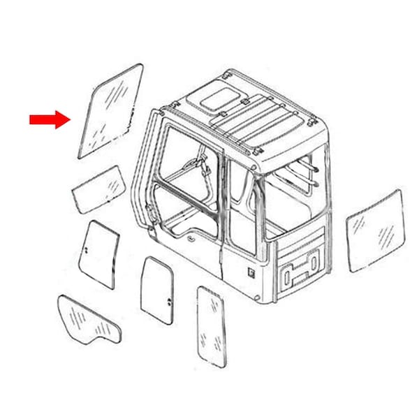 11205633 Front Upper Cab Glass Fits Volvo Excavator EC700C EW140C EW160C EW180C